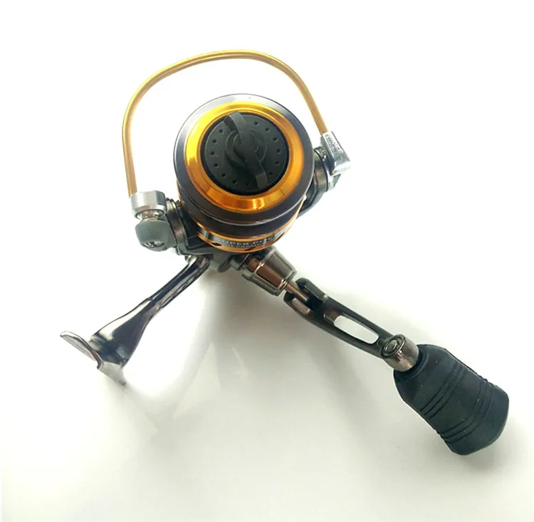 Rolamentos de Metal Molinete de Pesca Mini Molinete Palma Tamanho Pequeno Bolso Roda Pesca Proporção 5:1 Preto Carretel Peixe 4 5 Cheap Carretilhas de pesca