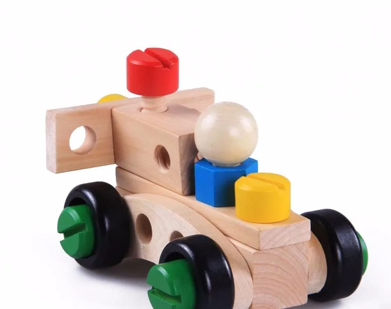 Съемный Деревянный гайка сочетание блоки собраны развивающие игрушки для детей руки