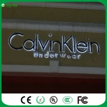 Black car painted stainless steel 3d company logo sign Led Backlit Channel letter