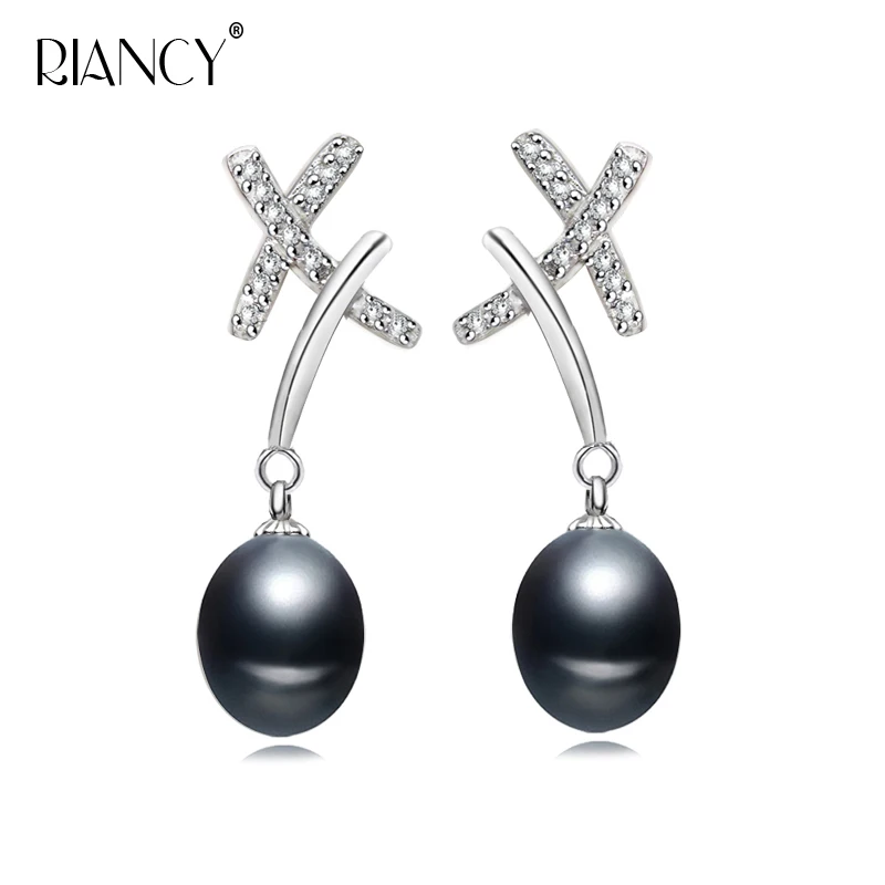 

Fashion Natural Pearl Earrings Black Freshwater Pearls Jewelry, Exquisite Women pearl Earrings For Wedding/Party 5 Colors