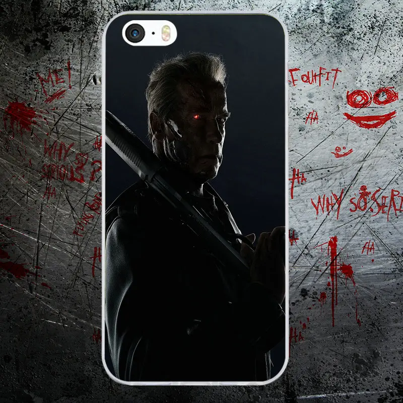 Fashoin Movie Terminator Soft TPU Silicone Mobile Phone Cases Cover for iPhone X 8 7 6S 6 Plus 5 5S SE 5C 4S 4 Shell Bags