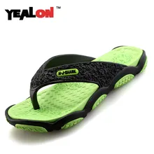 YEALON Summer Fashion Casual Slides Men Slippers Mens Flip-Flops Sandals Comfortable Terlik Beach Outdoor Slippers Flats Sandals