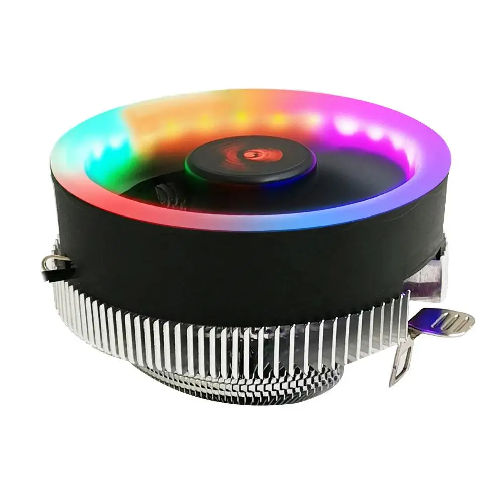 100 ملليمتر الملونة LED حلقة CPU مروحة برودة Hearsink التبريد المبرد PC سطح المكتب لوازم