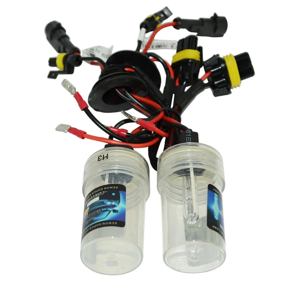 Safego AC 12 V 35 w автомобиля Ксеноновые лампы фар repacement H1 H3 H4 h7 H8 H9 H11 9005 9006 HB3 HB4 9004 7 6000 k Авто свет лампы - изображение