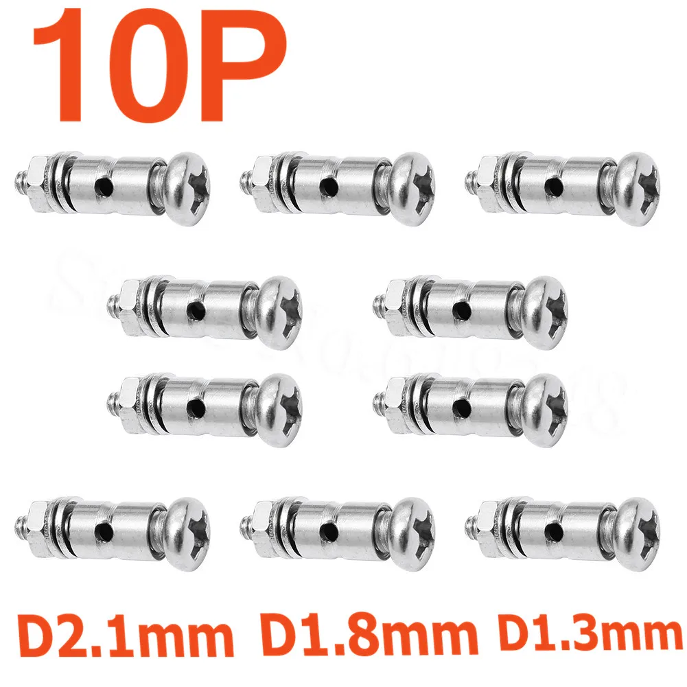 

10pcs RC Plane Pushrod Connectors Linkage Stoppers D2.1mm D1.8mm D1.3mm Model Airplane Replacement Parts Accessories