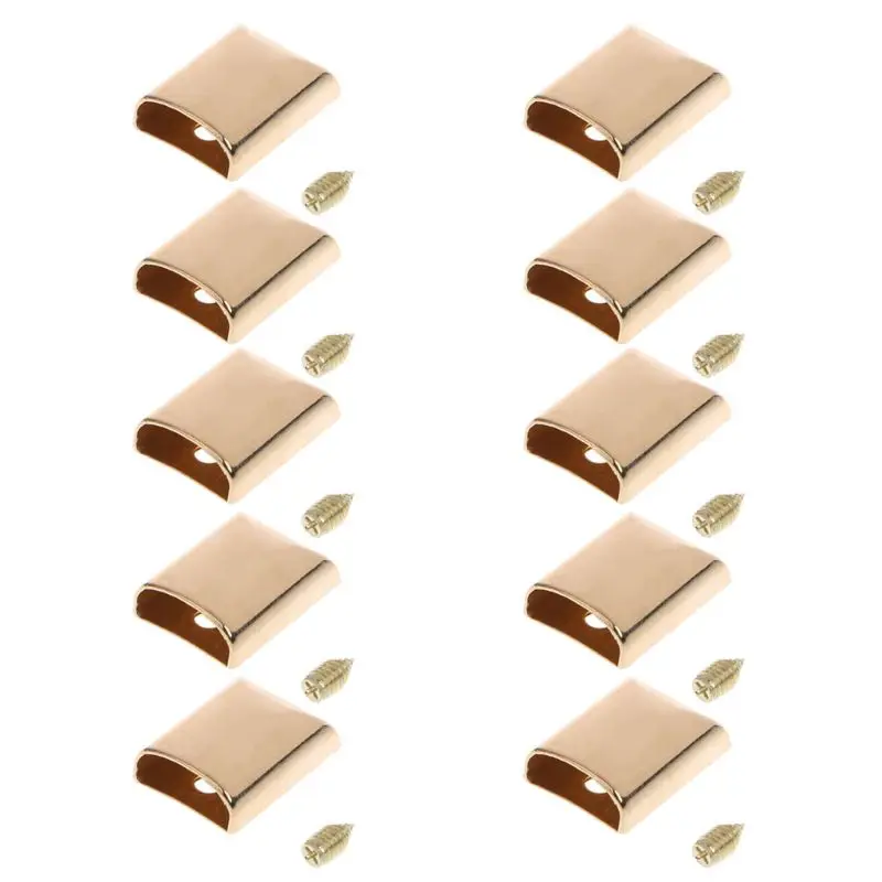 

THINKTHENDO 10pcs Leather Craft DIY Metal Zipper Tail Clips Buckle Stop Tail Plug Head Tool Fastener with Screws Bag Accessories
