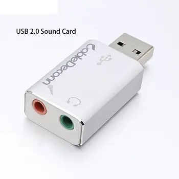 

Portable Compact 3D Audio Card USB 2.0 Mic / Speaker Adapter 7.1 CH Surround Sound for PC for Windows XP for Win 7/ 8