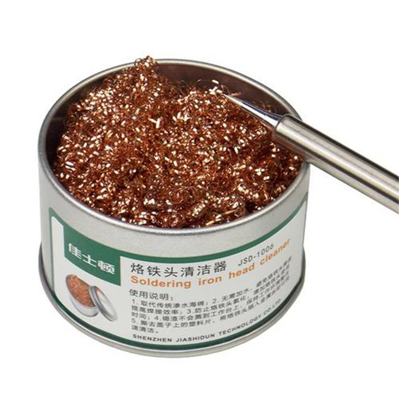Electric Soldering Bit Cleaner Desoldering Tin Wire Mesh Filter For Machine Parts Molds Welding Iron Tips7