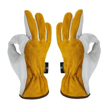 Олсон Дипак корова Разделение кожа Садоводство транспортная переноски Вождение Садоводство защитная Рабочая Перчатки HY020