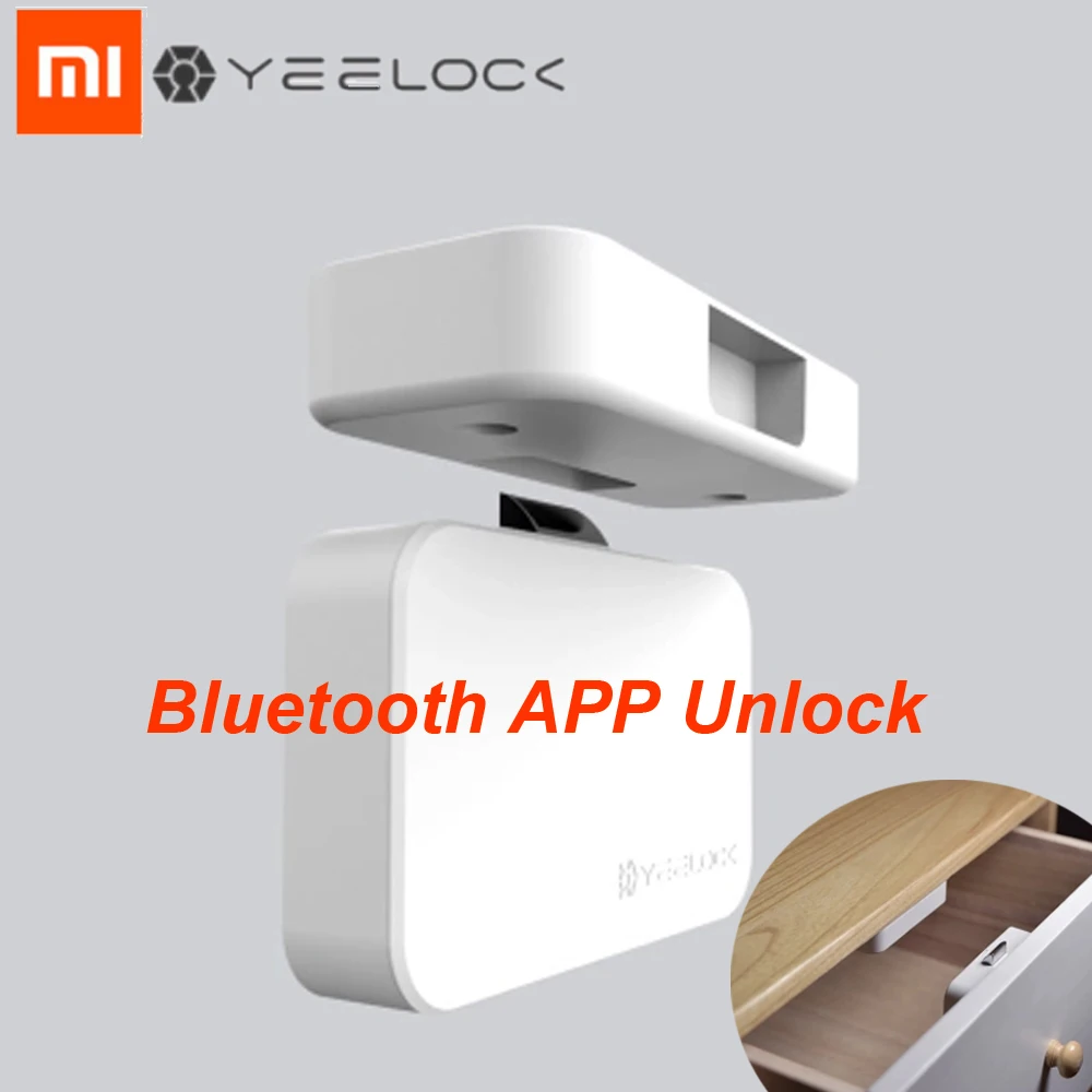 

Xiaomi MIjia YeeLocK Smart Drawer Cabinet Lock Keyless Bluetooth APP Unlock Anti-Theft Child Safety File Security smart lock