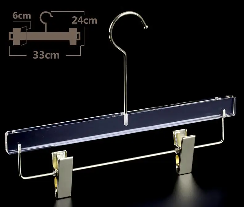 Акриловая прозрачная вешалка стойка для одежды магазин взрослых вешалка брюки стойка зажим кристалл бесшовный костюм вешалка для одежды - Цвет: 7