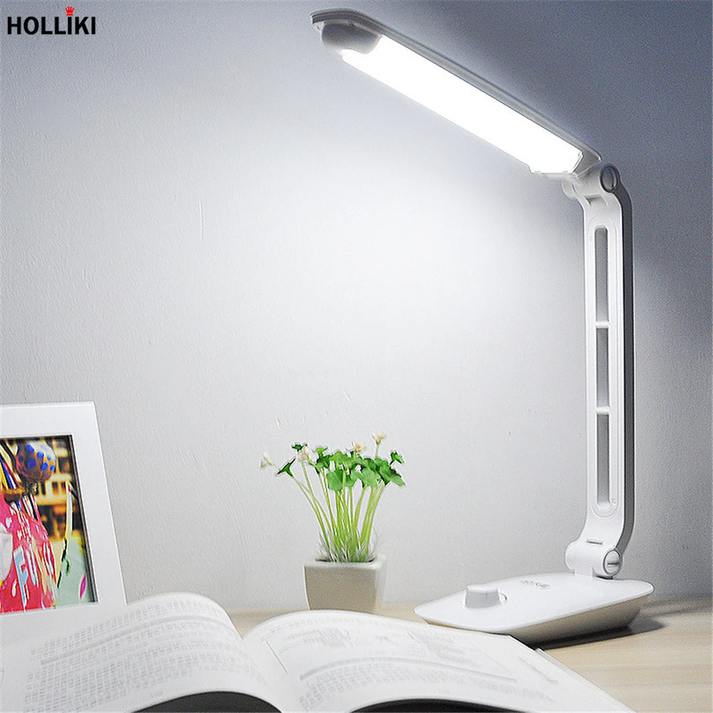 

LED Eye Protect Foldable Desk Table Lamp Rechargeable Reading Rotate Button Dimmer Lamps for Office Student Luminaria De Mesa