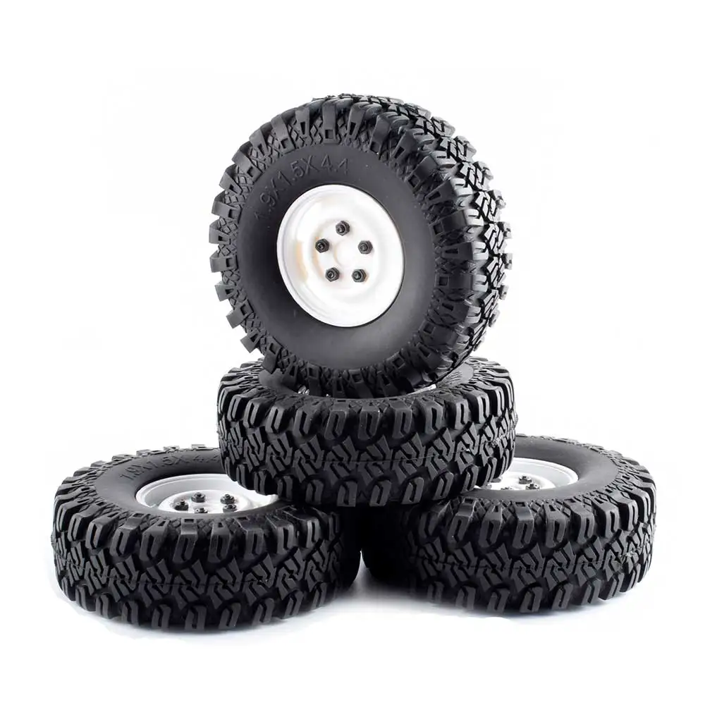 1:10 rc rock crawler 1 9 &quotрезиновые шины/колесо и шины для Axial SCX10 II D90 D110 TRX4 (4 шт.) Белый обод