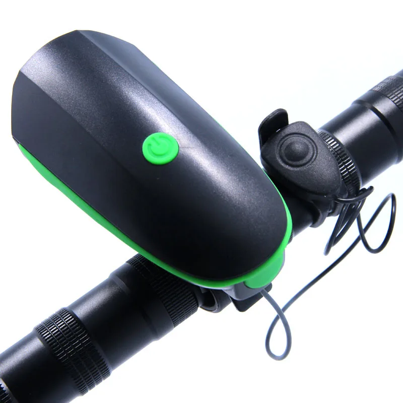 2 IN 1 LED Bike Light With electric Bell trembler buzzers horn switch Cycling Bicycle Lamp Battery Built-in USB Charging