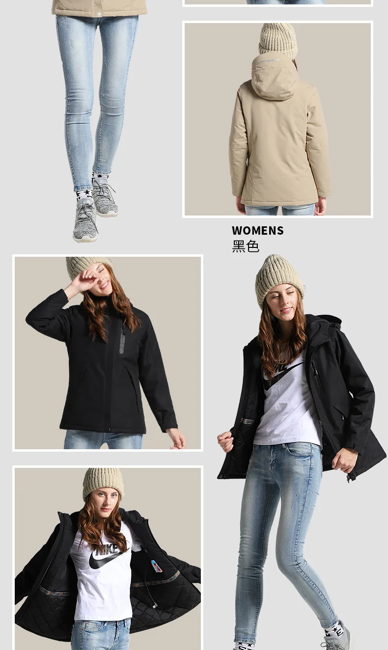 Зимняя куртка с USB подогревом для мужчин и женщин, водонепроницаемая Светоотражающая куртка с капюшоном, Мужская теплая парка, хлопковая ветровка, дождевые куртки для влюбленных