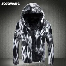 ZOZOWANG, зимнее пальто из искусственного меха для мужчин, дикая индивидуальность, толстая Меховая куртка, кожаная мужская ветровка, Лисий мех, толстая, размера плюс, 6XL