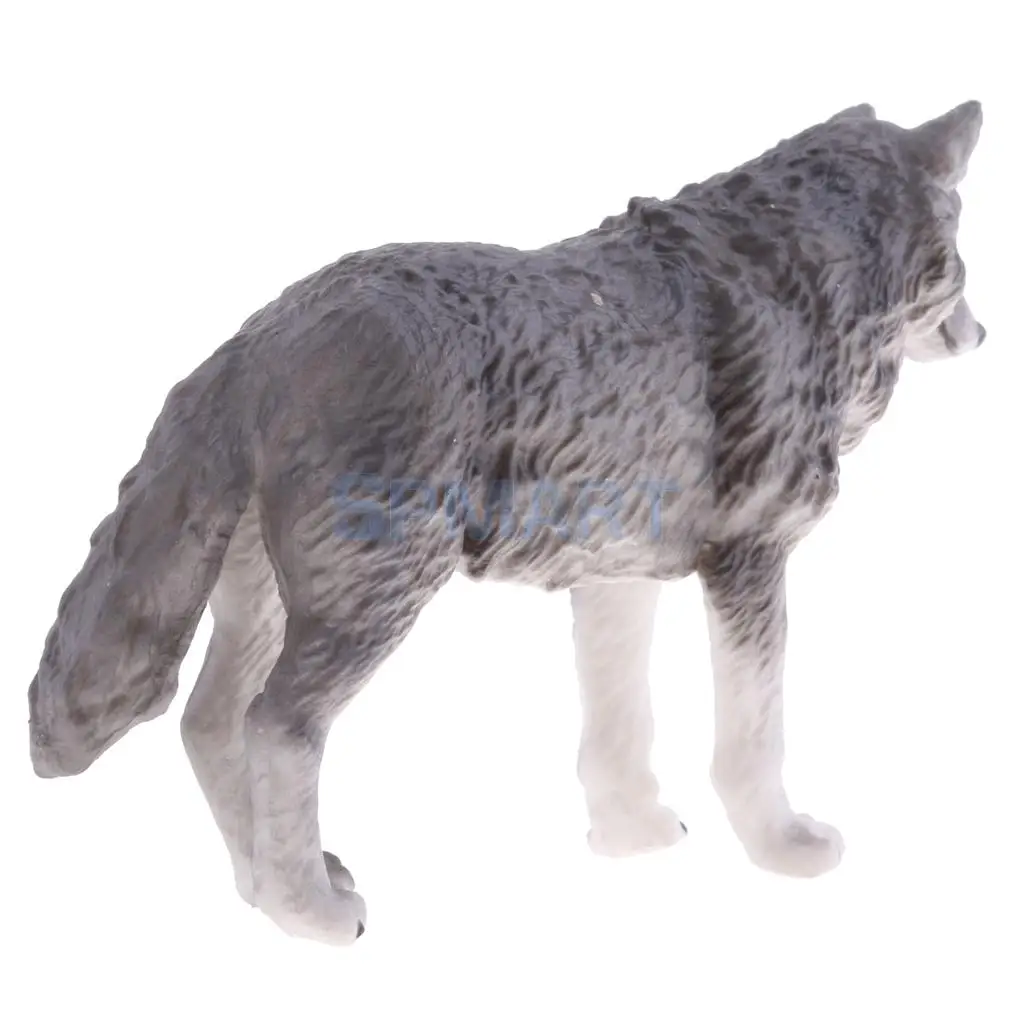 2 Pieces Realistic Wolf Animal Model Figurine Action Figures Kid Playset Educational Toy