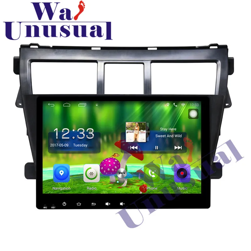 

9 Inch Android 6.0 Car Multimedia Player GPS Navigation For Toyota Vios 2008-2013 with GPS WIFI BT 3G 1024*600 Quad Core 16G Map
