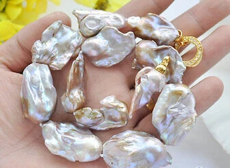 

Jew2453 Huge Lustre A++ 17" lavender baroque KESHI REBORN PEARL NECKLACE