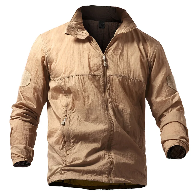 Тактическая легкая кожаная мужская летняя Солнцезащитная дышащая куртка портативная водонепроницаемая куртка военные армейские тонкие куртки