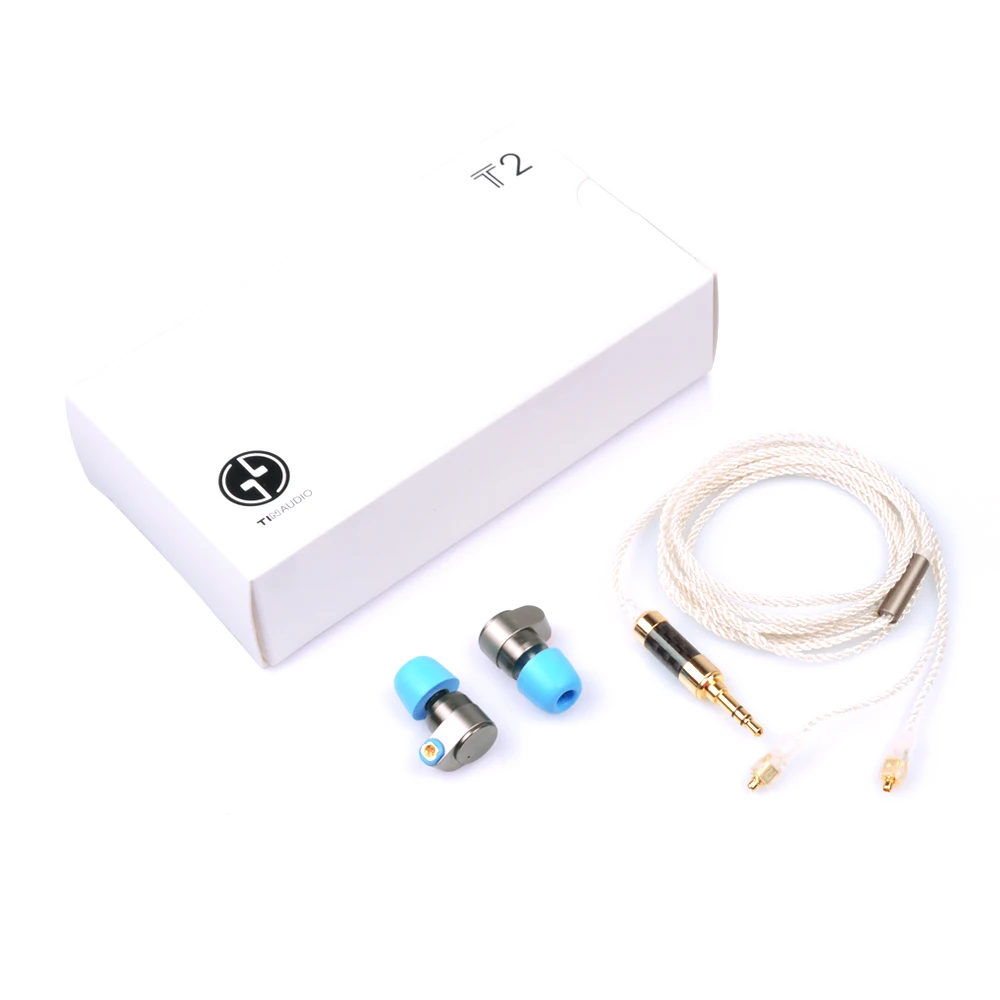 Lata de Alta Fidelidade Estanho 3.5mm no Ouvido Fone Dupla Unidade Dinâmica Alta Baixo dj Metal Mmcx Destacável t2 - Pro - Image 5