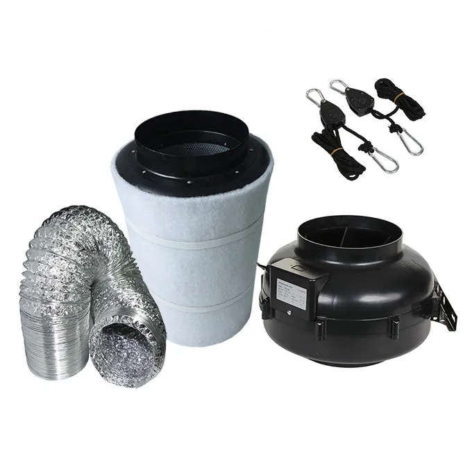 8 Inch Inline Exhausting Fan & Carbon Air Filter&Ducting for Complete