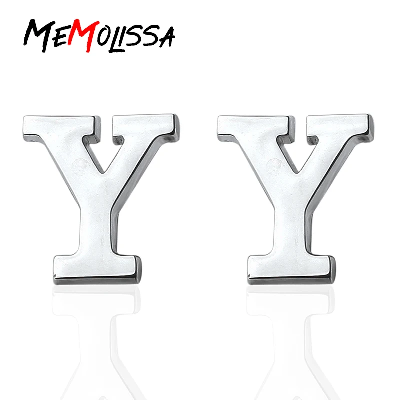 

MeMolissa Initial Y Letter Cufflinks For Mens High Quality Silver Color Cuff Buttons Wedding Cuff links Men Gemelos Jewelry
