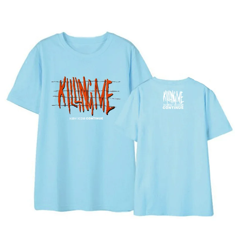 Kpop iKON/футболки в стиле хип-хоп, Повседневная Свободная одежда, футболка, топы с короткими рукавами, футболка, DX868