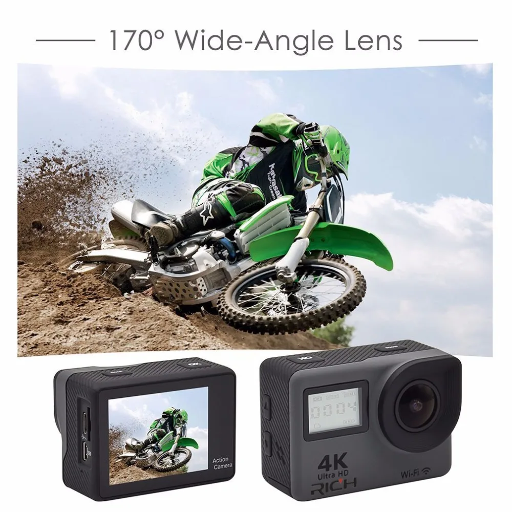 Горячая продажа T350 ультра FHD 4K экшн камера WiFi 1080P 60fps 2 0 LCD 170D Full HD 30M