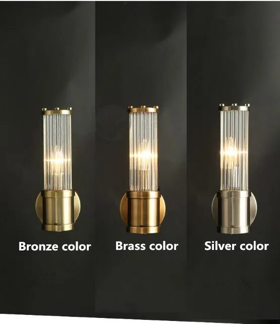 Современный блестящий хрустальный настенный светильник, бронзовый/серебристый, для спальни, светодиодные Настенные светильники, Светильники для гостиной, настенные бра, светильники