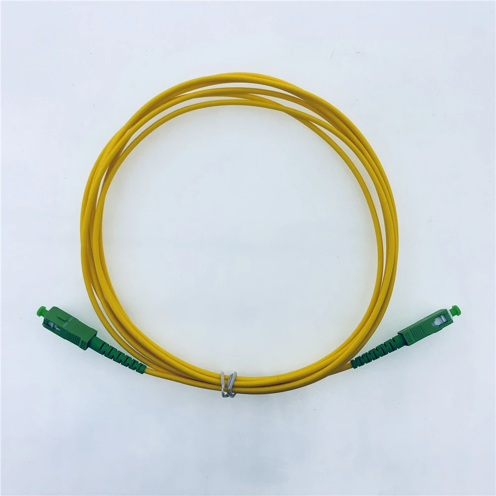 1 шт. SM SX 3 м APC 2 0 мм или 9/125 FTTH Стандартный Волоконно оптический патч кабель APC/SC