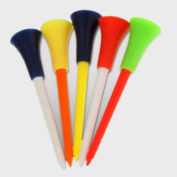 

Activing 10PC Multi Color Plastic Golf Tees 85mm Durable Rubber Cushion Top Golf Tee Drop Shipping Random Color