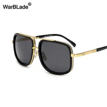WarBLade винтажные Квадратные Солнцезащитные очки больших размеров для женщин и мужчин, модные брендовые дизайнерские очки UV400 с зеркальными прозрачными линзами для мужчин и женщин