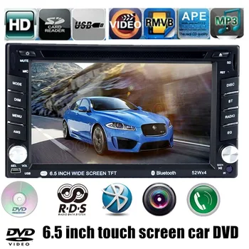 

2 Din 6.5" Touch Screen Autoradio Radio Cassette Stereo Player USB/SD/AUX DVD/CD Player Bluetooth Remote Control Free Shipping