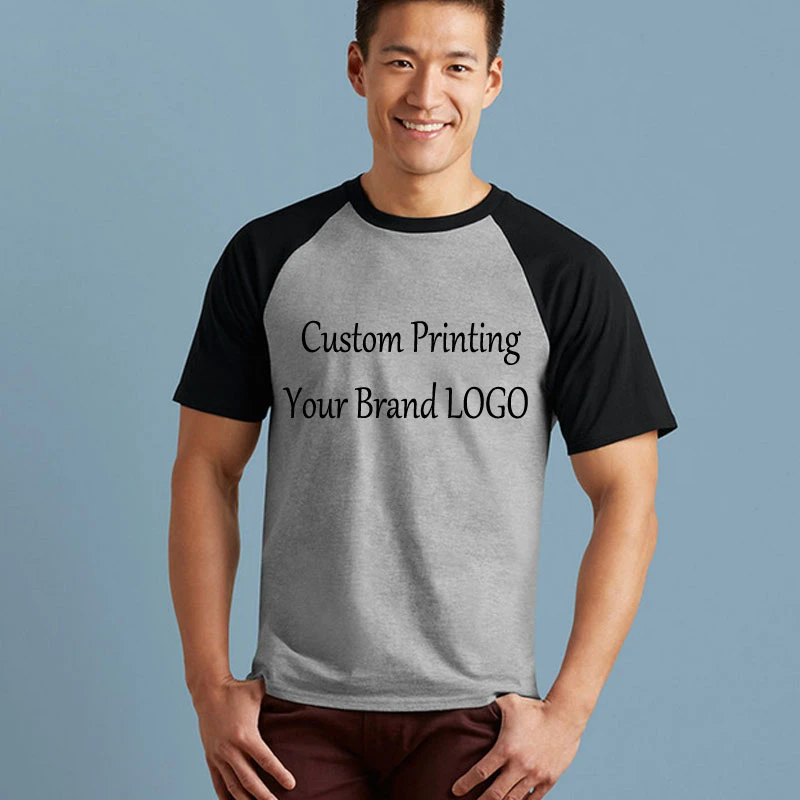 Free Your LOGO GILDAN Colour matched cotton T shirt Adult Solid Sleeve Fit T Men Tees Normal US Size Shirts|T-Shirts| -