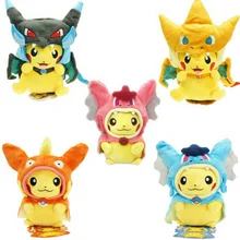 7 Kinds Option Pokemon Plush toys Pikachu Cosplay Mega Charizard gyrados Stuffed Animal Dolls Children Toys kids Christmas Gift