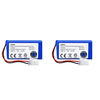 

New 2 In 1 14.8V 2800Mah Replacement Battery For Ilife A4 A4S A6 V7 Robot Vacuum Cleaner