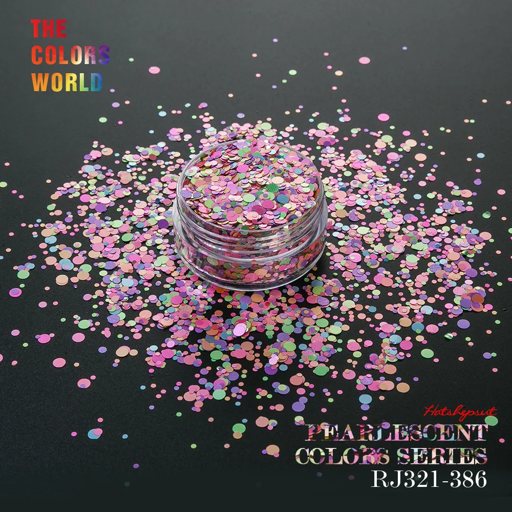 

Crystal Pearlescent Mix Colors Dot shape Mix Size Nail Glitter for nail Art nail gel makeup DIY decoration facepainting