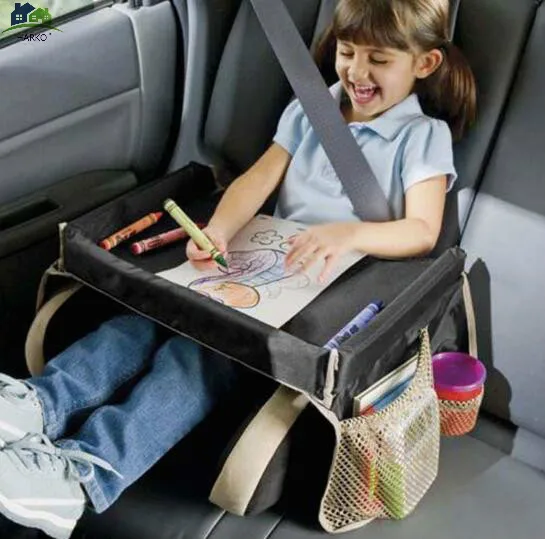 Car Seat Waterproof Table Tray Storage Buggy bag Kids car tableToys Infant Stroller Holder for Children 5 Colors