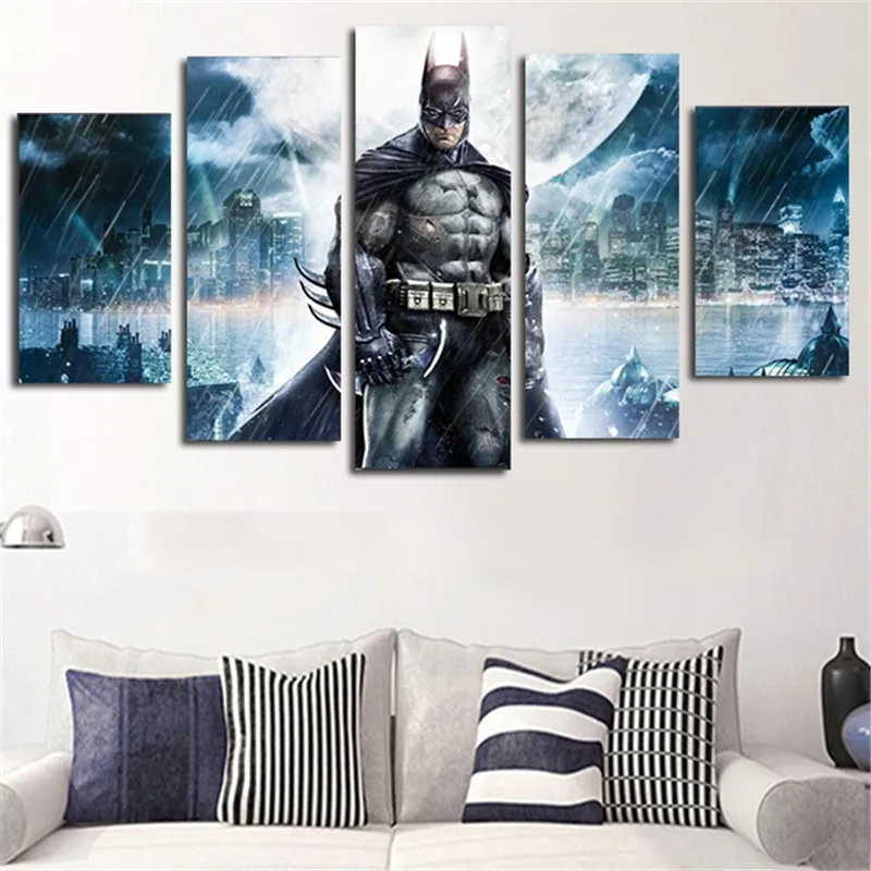 2016 Wall Art Batman Movie Poster Group Painting On Canvas Pictures