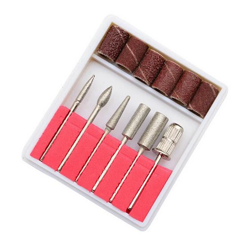 

Toolstrong 6PCS/Lot Nail Art Electric Drill Bits File Standing Grinding Head Sand Replacement Polish Set Kit Manicure AC23