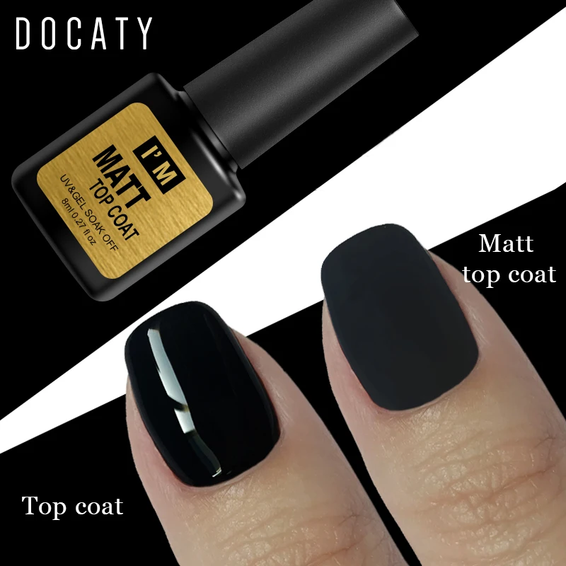УФ Гель лак Docaty Матовый верхний слой из натурального материала отмачиваемый для