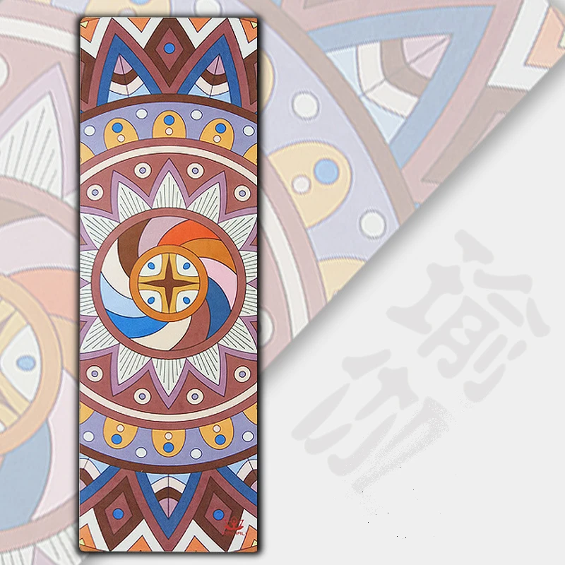 

183cm*61cm*5mm New Style Natural Rubber Absorb Sweat Comfortable Suede Fabric Non-Slip Lose Exercise Yoga Mat
