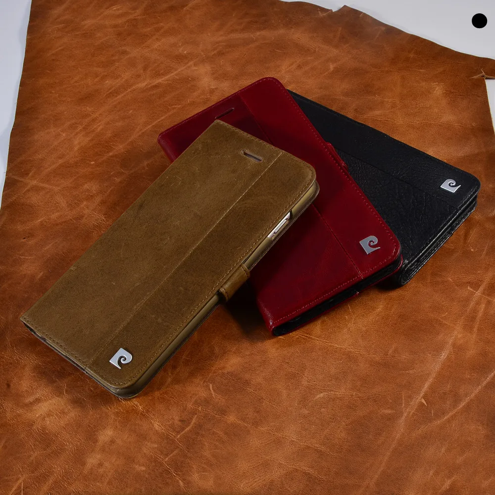 Pierre Cardin натуральная кожа для Apple iPhone 7 6/6s 6/6sPlus 7Plus Ультра тонкий дизайн подставка