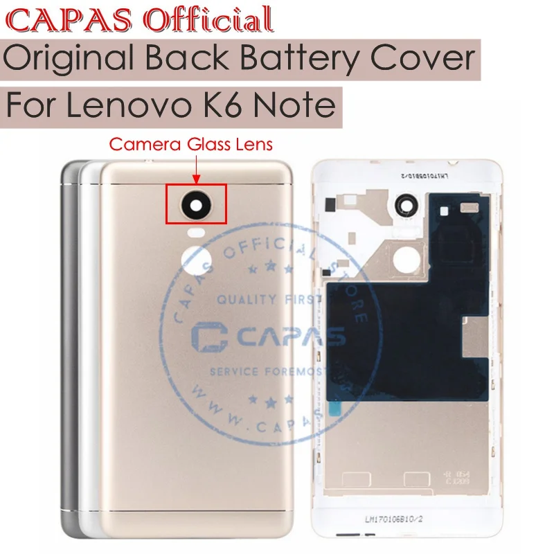 

Original for Lenovo K6 Note Back Battery Cover + Camera Glass Lens for Lenovo K6 Plus Back Housing Door Replacement Spare Parts