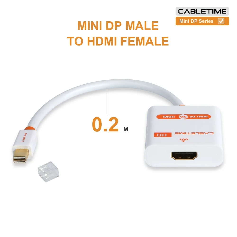 Cabletime Mini DP Thunderbolt to HDMI font b Cable b font M F Mini DisplayPort to