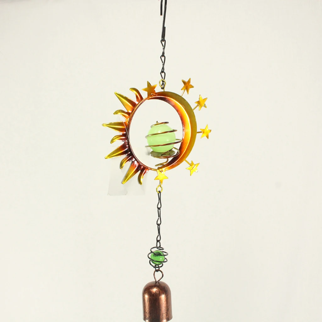 Beautiful Hanging Sun Wind Spinner Wind Chime - Decorative Outdoor 3D Twisting Decors