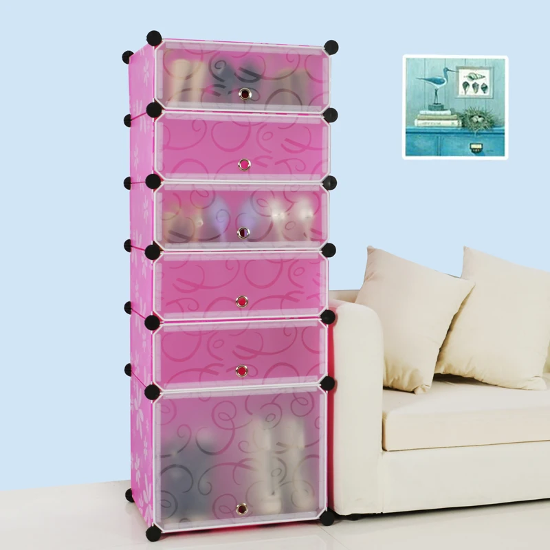 Cheap simple shoe storage rack plastic minimalist modern hostel Shelves