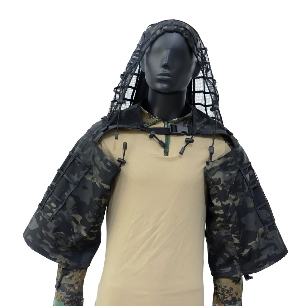 ROCOTACTICAL Ghillie костюм основа из ткани Рипстоп камуфляж тактическая верхняя одежда для снайпера гадюка капоты сp MultiCam/Лесной