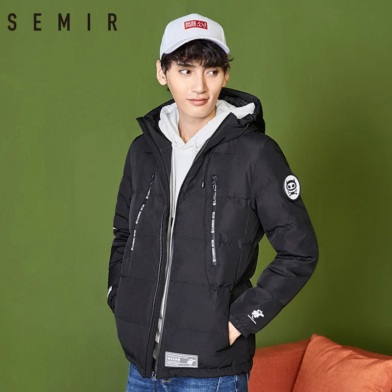 SEMIR пуховик для мужчин толстая теплая зимняя куртка Мужская на 80% утином пуху